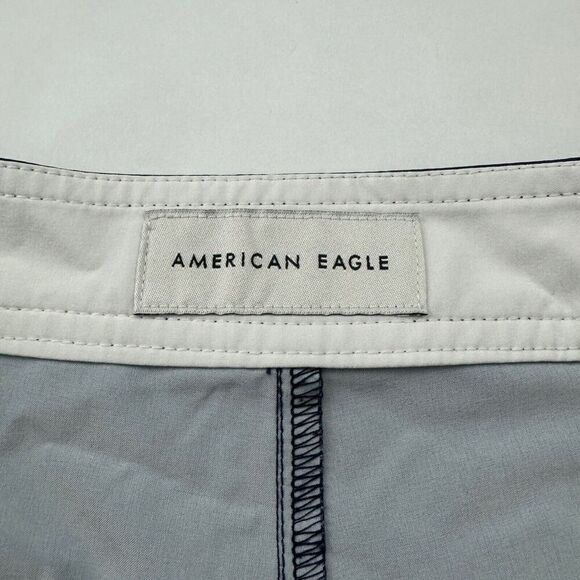 American Eagle Men’s Multicolor Striped Board Shorts Sz M (32") Stretch Pockets - Picture 5 of 9